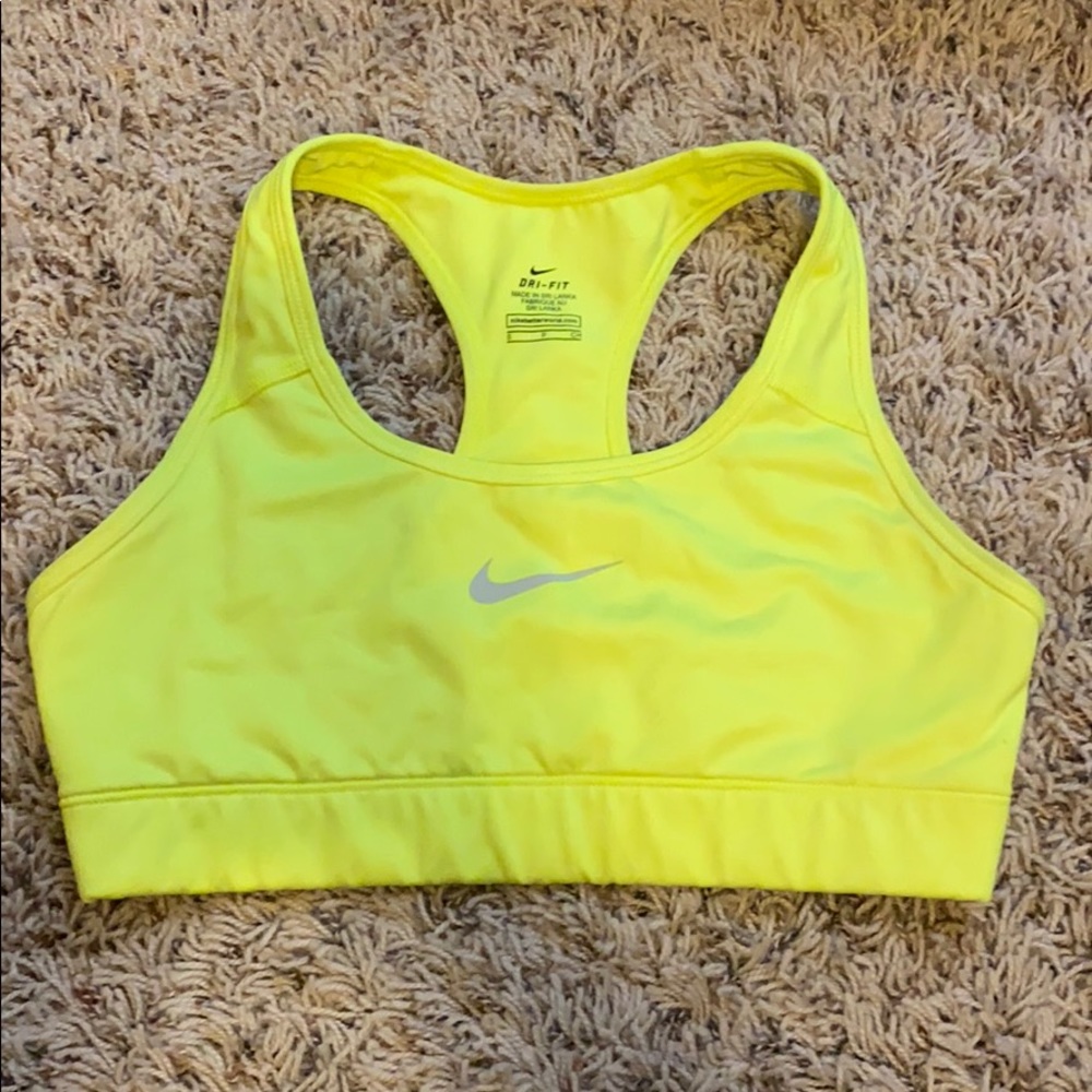 Yellow Nike Sports Bra